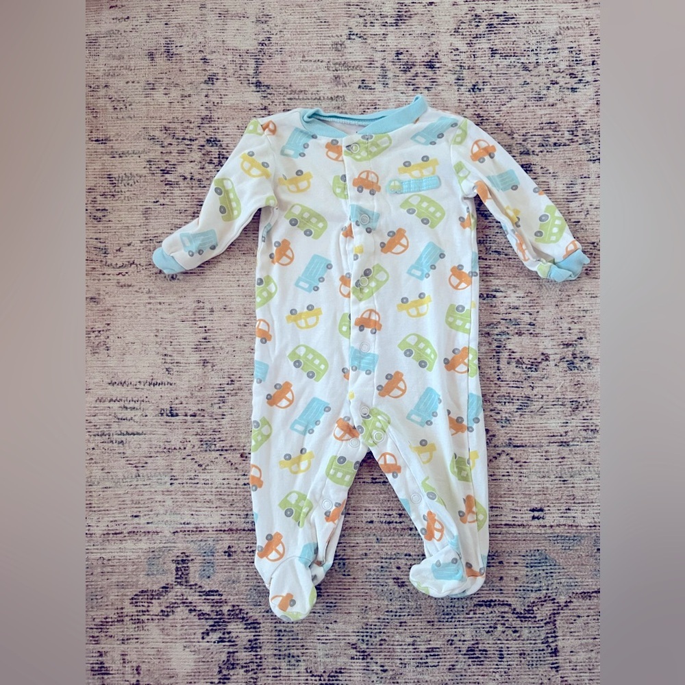 Carter's Blue and Green Kids Pajama Footies